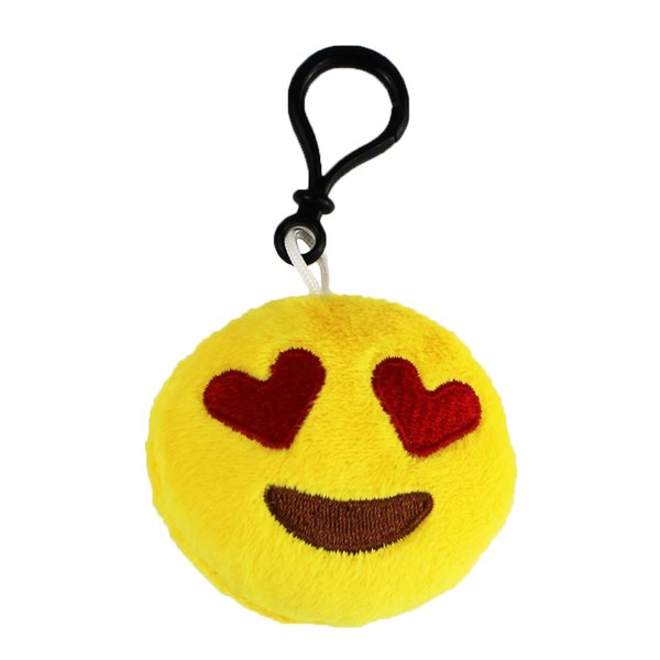 Emoji Schlüsselanhänger SET Smiley aus Plüsch...