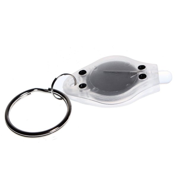 LED Mini Taschenlampe Schlüsselanhänger Weiß 10 Stück
